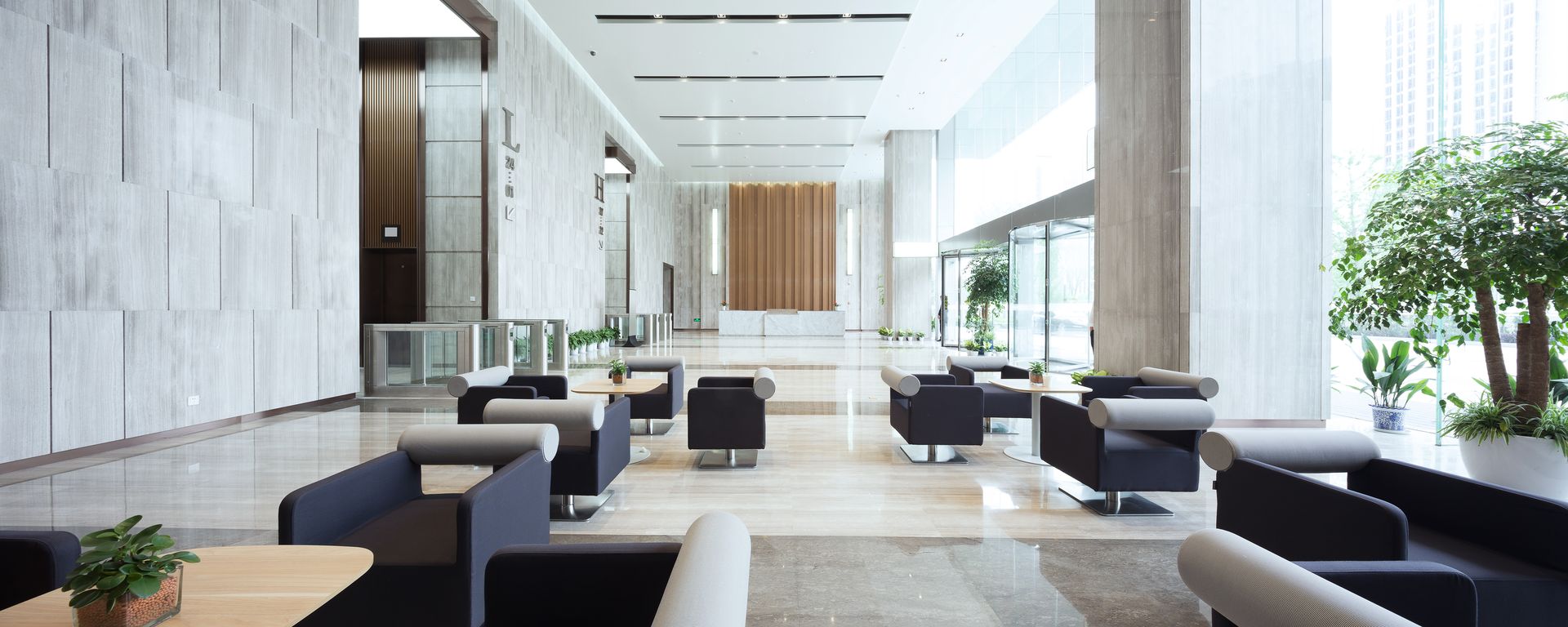 Luxury hotel lobby designed for international hospitality standards